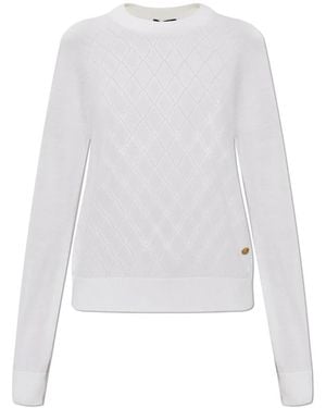 Balmain Round-Neck Knitwear - Blanc