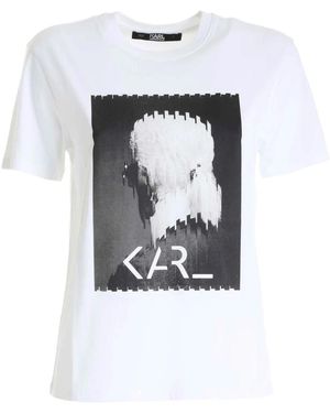 Karl Lagerfeld Maglietta stampata - Bianco