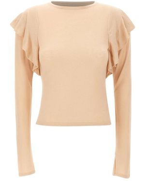 Marella Round-Neck Knitwear - Natural