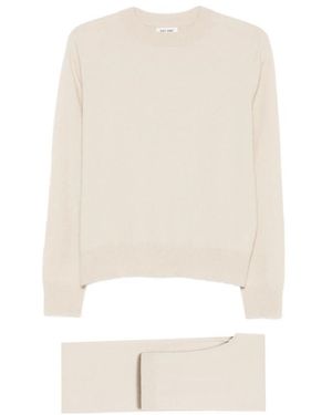 Soft Goat Fitness ,Wit ,Wol Brushed Crewneck