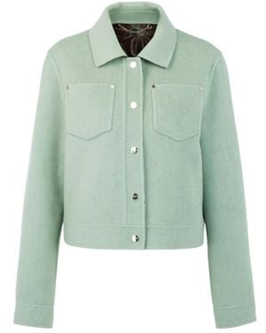 Marc Cain Jassen ,Groen ,Wol Luxe Omkeerbare Jas Van Wol