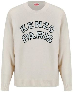 KENZO Round-Neck Knitwear - Gris