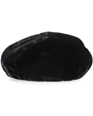 Emporio Armani Liquid Velvet Beret - Zwart