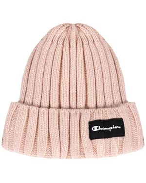 Champion Casual Beanie Mit Stilvollem Logo-Patch - Pink