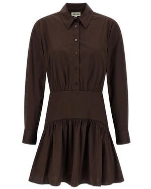 STAUD Kleedjes ,Bruin ,Katoen Rocco Mini Jurk