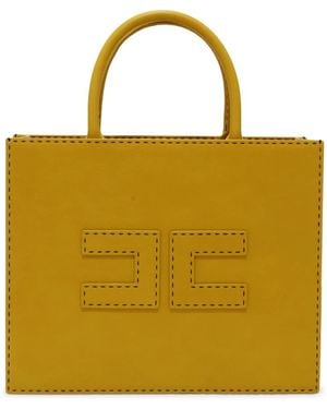 Elisabetta Franchi Shopping Bags - Yellow