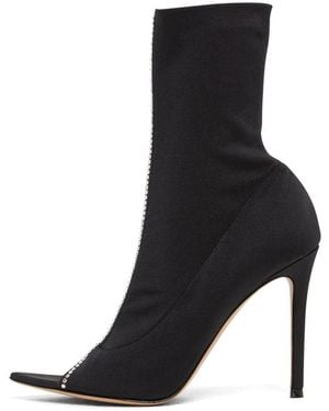 Gianvito Rossi Schoenen ,Zwart ,Satijn Open Teen Booties