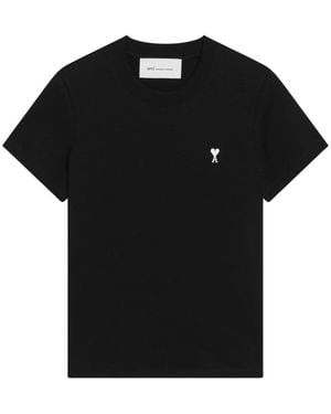 Ami Paris Tops ,Zwart ,T-Shirts