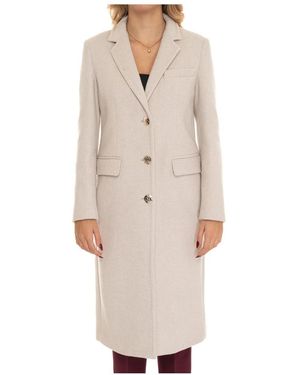 Liu Jo Single-Breasted Coats - Natural