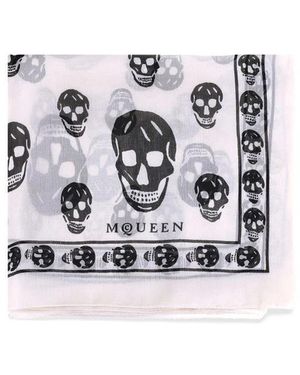 McQueen Silky Scarves - Blanco