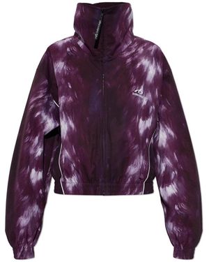 Balenciaga Jassen ,Paars ,Leer Jas Met Wijde Kraag