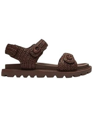 COACH Brynn Raffia Sandale - Braun