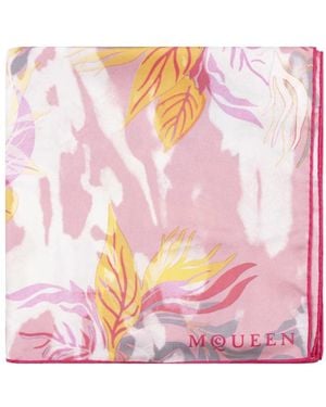 McQueen Silky Scarves - Pink