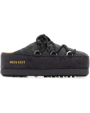 Moon Boot Slippers - Black