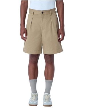 Noah Korte Broeken ,Katoen Single-Pleat Shorts - Naturel