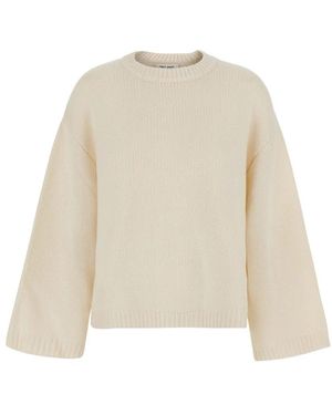 Soft Goat Round-Neck Knitwear - Neutro