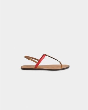 Manebí Canyon Leder Zehentalsteg Sandalen - Pink