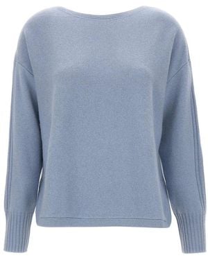 Elena Miro Round-Neck Knitwear - Blue