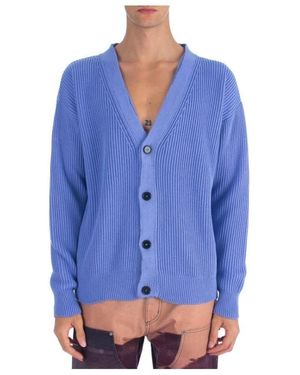 MSGM Truien & Vesten ,Blauw ,Katoen Paars Katoenen T-Shirt