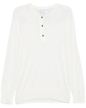 Seven Gauge Round-Neck Knitwear - Bianco