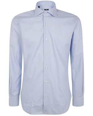 Barba Napoli Overhemden ,Blauw ,Nekshirt