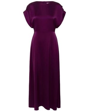 Inwear Plum Caspia Jurk Met Boothals - Paars