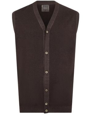 Fedeli Sleeveless Jumpers - Brown
