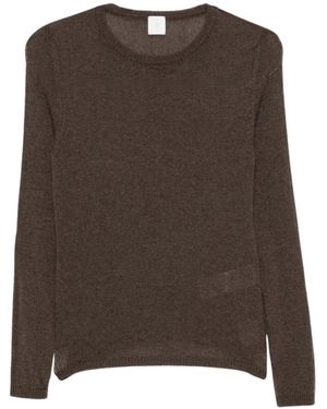 Eleventy Truien & Vesten ,Bruin ,Ronde Hals Gebreid