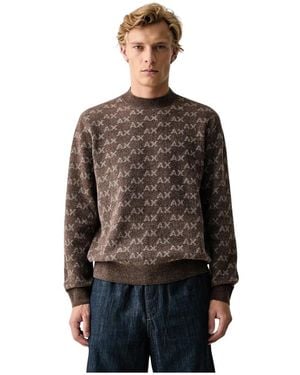 ARMANI EXCHANGE Round-Neck Knitwear - Marrone