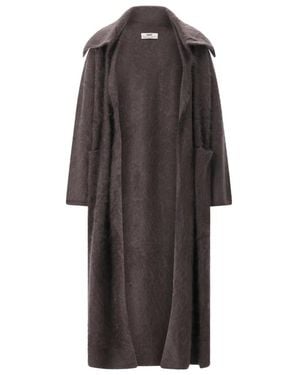 SMINFINITY Lange Gebreide Jas - Bruin