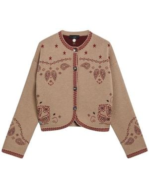 Alanui Bandana Jacquard Jas - Bruin