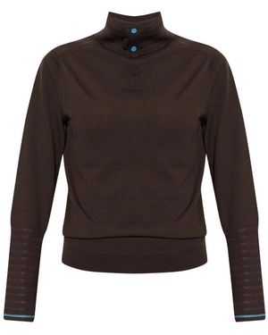 Paul Smith Figurbetonter Wollrollkragenpullover - Braun