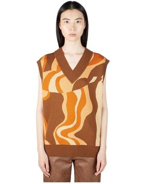 Rejina Pyo V-Neck Knitwear - Orange