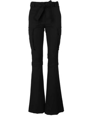 ANDREA ADAMO Wide Trousers - Noir