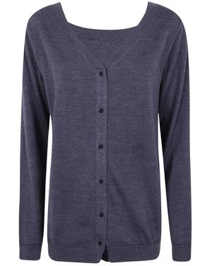 Semicouture Truien & Vesten ,Grijs ,Carin Cardigan - Blauw