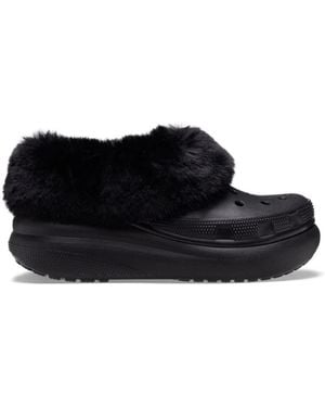 Crocs™ Schoenen ,Zwart ,Furever Crush Met Bont