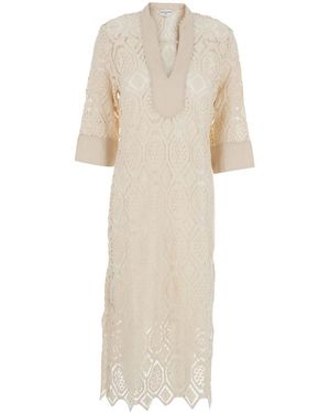 Miss June Baley Long Dress - Naturel