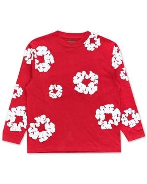 DENIM TEARS Long Sleeve T-Shirts - Red