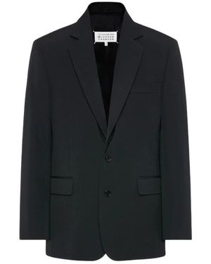 Maison Margiela Enkelrij Broek Blazer Van Wol - Zwart