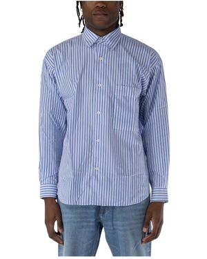 AMISH Casual Gestreiftes Hemd - Blau