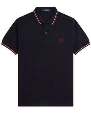 Fred Perry Tops ,Blauw ,Katoen M3600 Polo - Zwart