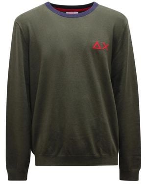 Sun 68 Round-Neck Knitwear - Green