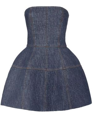 Fendi Kurzes Bustierkleid - Blau