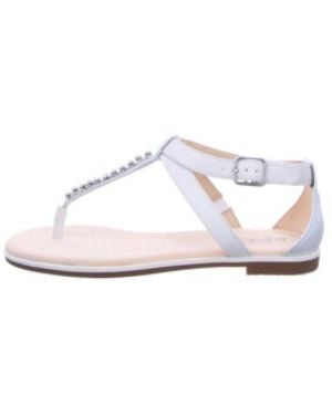Clarks Weiße Damensandalen Aus Weichem Leder