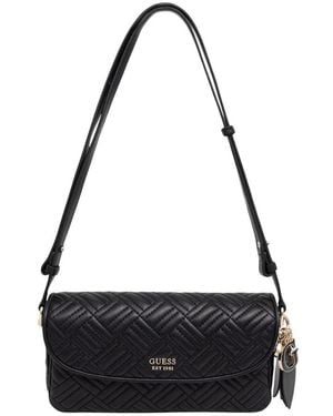 Guess Sally Convertible Crossbody Flap Bag - Schwarz