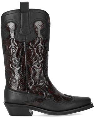 Ganni Cowboy Boots - Noir