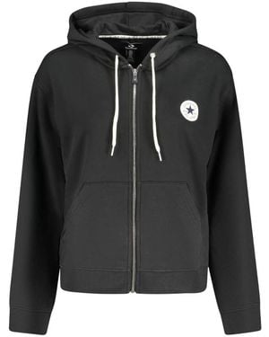 Converse Hoodies & Sweatvesten ,Zwart ,Katoen Signature Full‑Zip Hoodie