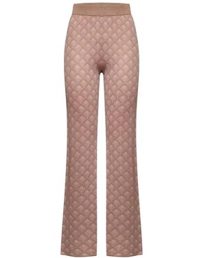 Silvian Heach Ausgestellte Hose Mit Reliefstruktur - Pink