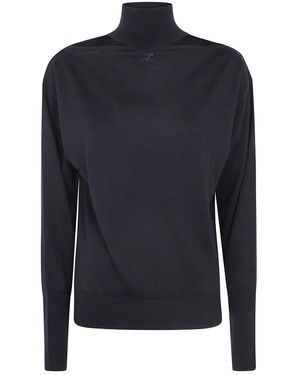 Courreges Rollkragenpullover - Blau
