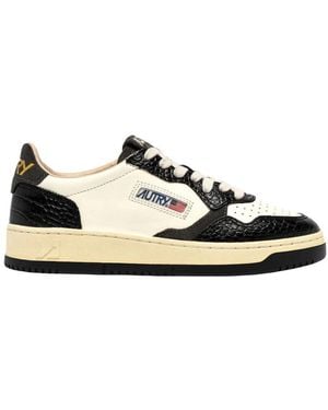 Autry Schoenen ,Wit ,Katoen Medalist Low